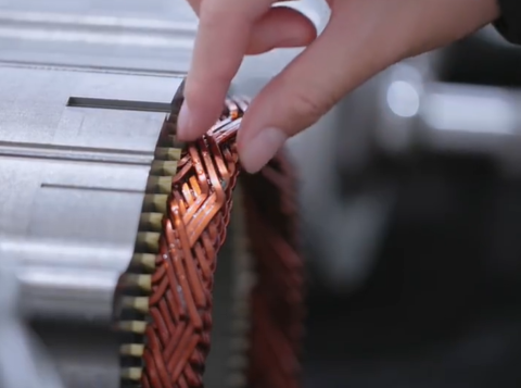 扁線電機(jī)特寫圖（來源小紅書）