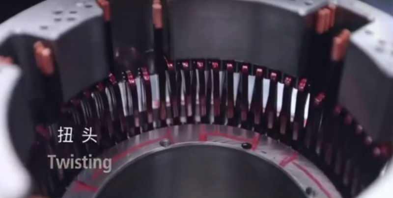 扁線電機(jī)定子扭頭