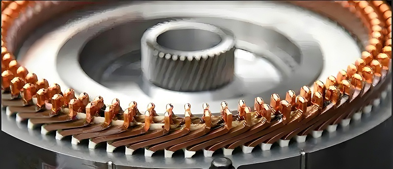 扁線電機定子擴口與扭線