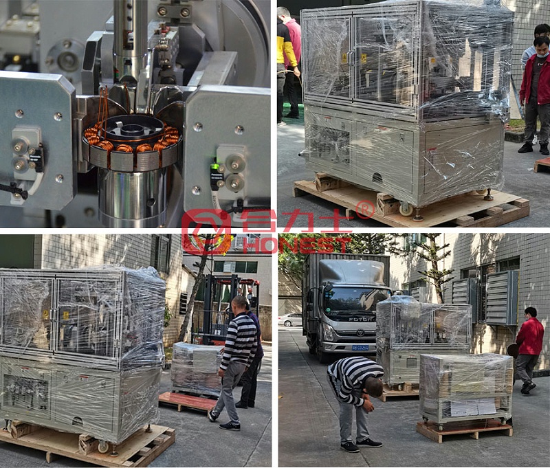 高精密排線、零線傷繞線設備送貨到客戶工廠